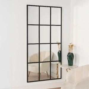 Espejo metal ventana negro 180*90