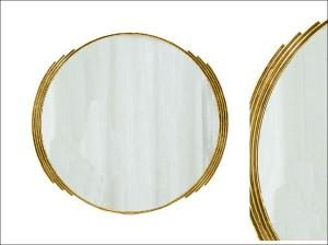 ESPEJO ACERO DORADO. 80*70*2 CM