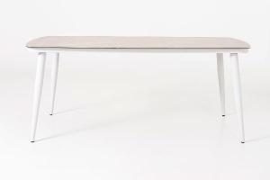 Mesa exterior blanco y tapa ceramica 180*90*75 cm