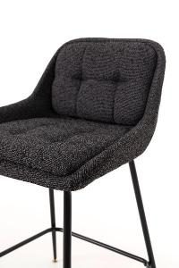 Belmont 360º swivel stool, grey upholstery