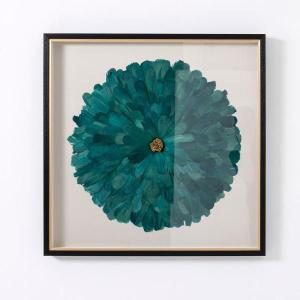 Cuadro vitrina con marco madera 80*80 cm