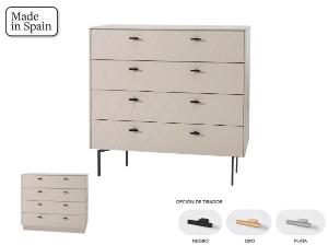 Comoda Diamond 4 C lacado visón 102*90*42 cm