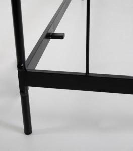 Cama completa forja cabecero curvo 90 cm