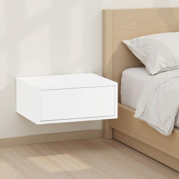 MESITA PUSH 1 CAJON, LACADO BLANCO 48*33.5*21 CM (PARA COLGAR EN LA PARED)