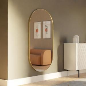 Espejo resina ovalado dorado 150*80 cm