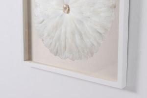 Cuadro vitrina con marco madera 80*80 cm