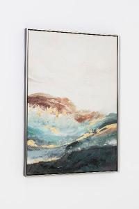 Set de 2 cuadros al óleo. Marco de madera. 60*90 cm/ud.