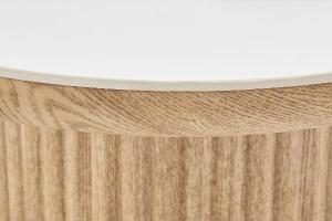 Mesa de sofá chapa roble y porcelánico