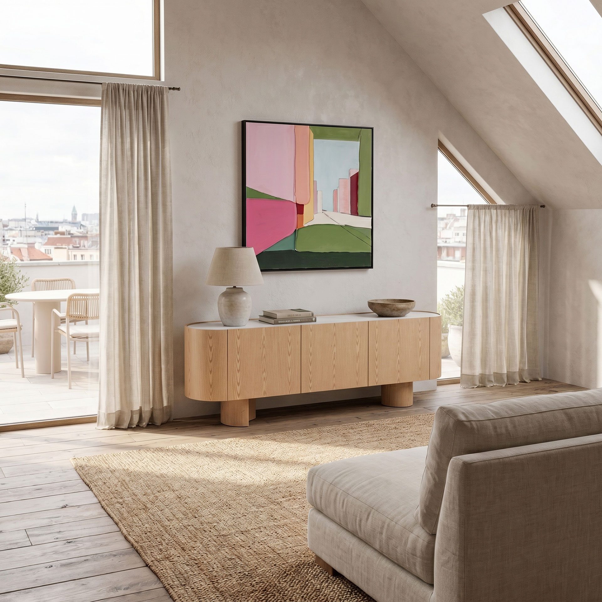 Pompeya sideboard 221*45.5*80.5 cm