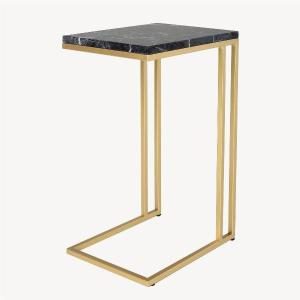 Mesita auxiliar alta, base metal y tapa marmol 78*40*30 (Elegir color base metal + color tapa mármol)