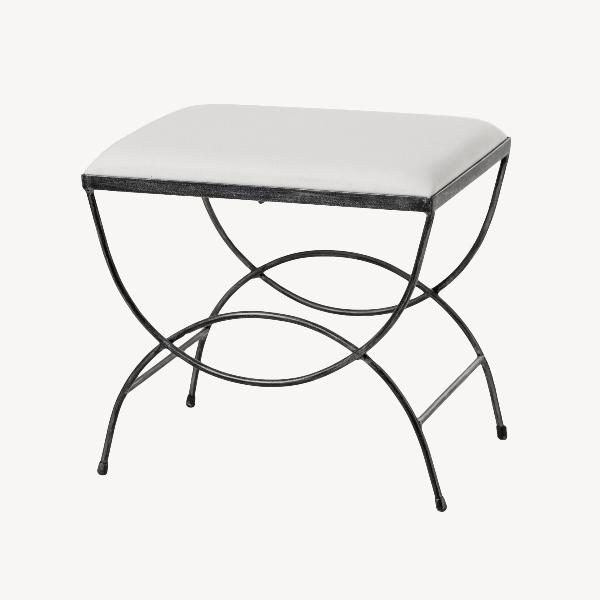 BANQUETA FORJA (49X42X35), ASIENTO PRETAPIZADO