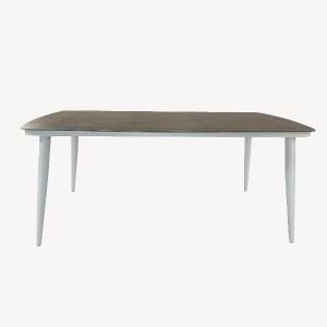 Mesa exterior blanco y tapa ceramica 180*90*75 cm