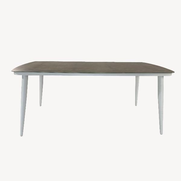 MESA PARA EXTERIOR MACARELLA 180*90*75 CM, ALUMINIO BLANCO