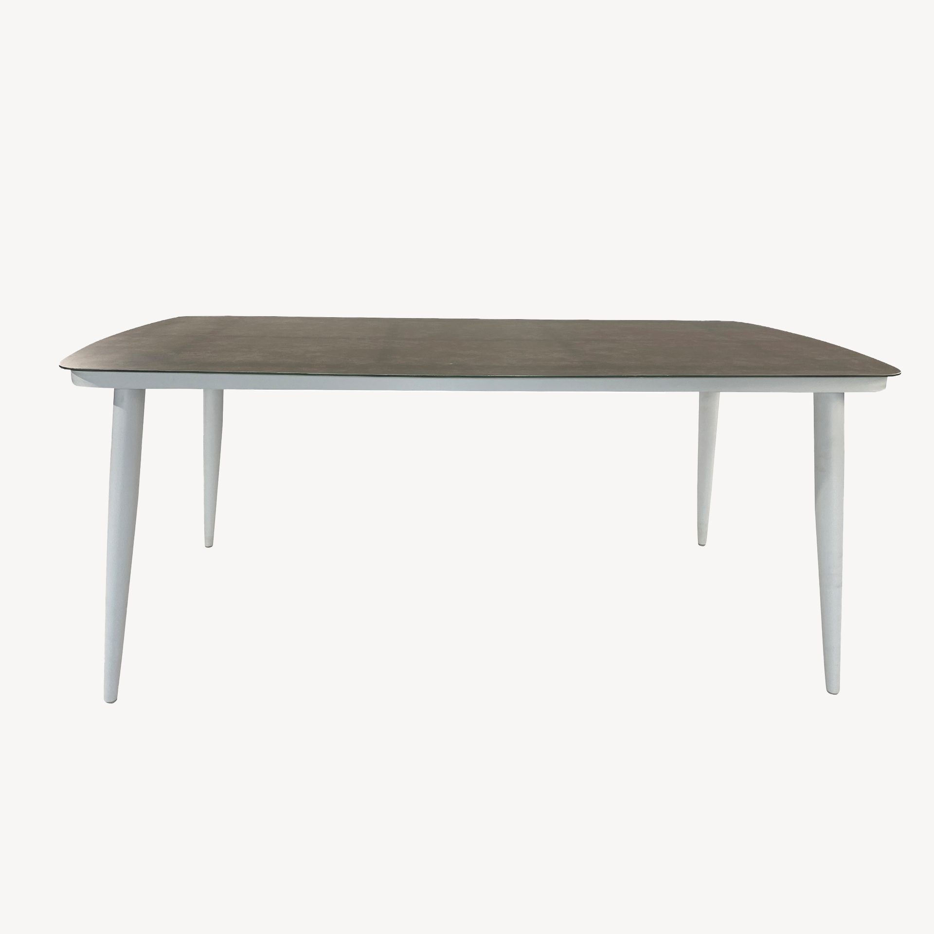 Mesa exterior blanco y tapa ceramica 180*90*75 cm