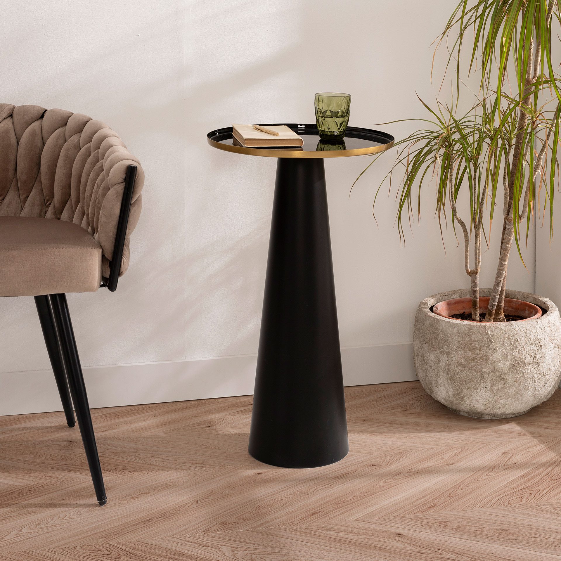 Mesa auxliar metal 71 cm