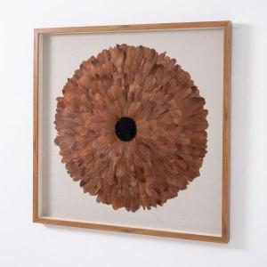 Cuadro vitrina con marco madera 100*100 cm