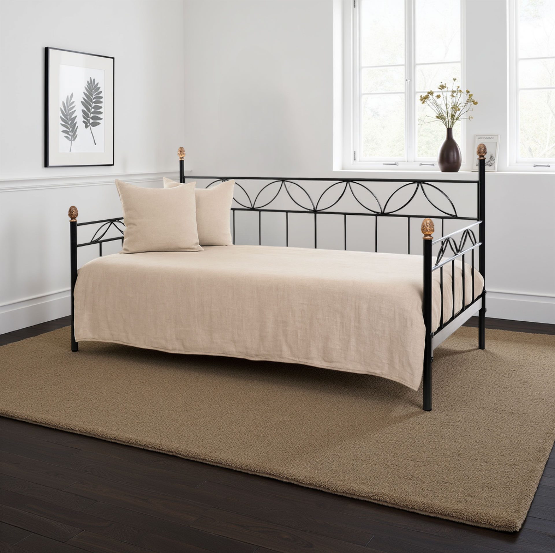 Divan forja cabecero recto 90 cm