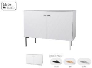 Consola Diamond 2 P lacado blanco 121*80*40 cm