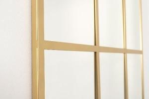 Espejo metal ventana oro 180*90