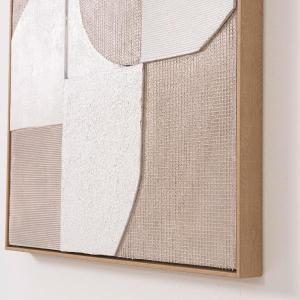 Set de 2 cuadros al óleo. Marco de madera color roble. 60*90 cm/ud.