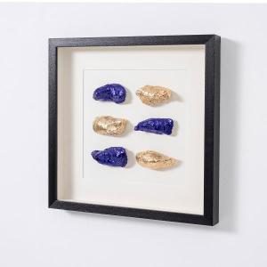 Cuadro vitrina con marco madera 50*50 cm