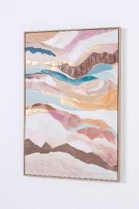 Set de 2 cuadros al óleo. Marco de madera. 60*90 cm/ud.